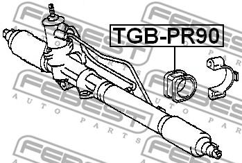 Poduszka przekładni kierowniczej FEBEST TGB-PR90