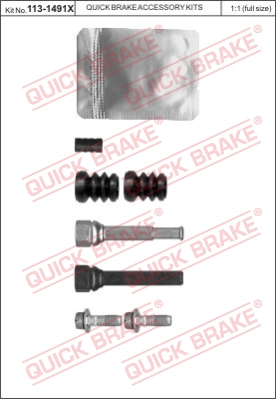 Zestaw tulei prowadzących zacisk hamulca QUICK BRAKE 113-1491X