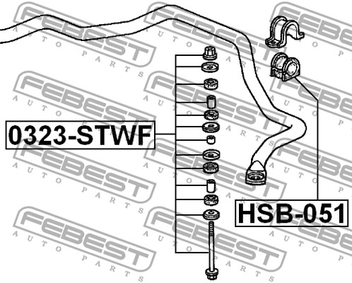 Łącznik stabilizatora FEBEST 0323-STWF