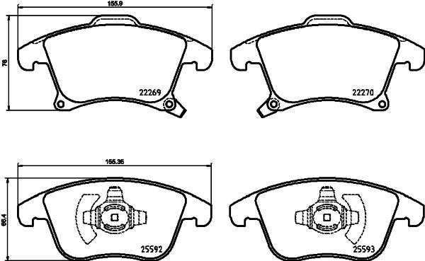 Klocki hamulcowe BREMBO P 24 173