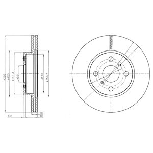 Tarcza hamulcowa DELPHI BG4274