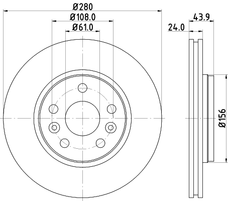 Tarcza hamulcowa HELLA 8DD 355 116-451