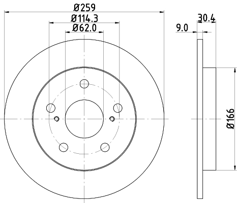 Tarcza hamulcowa HELLA 8DD 355 118-981
