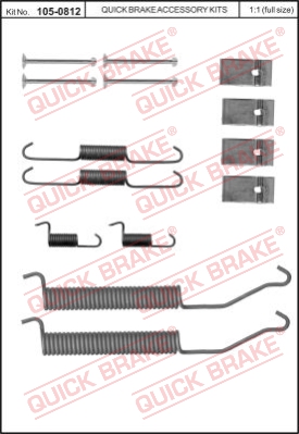 Zestaw dodatków do szczęk hamulcowych QUICK BRAKE 105-0812