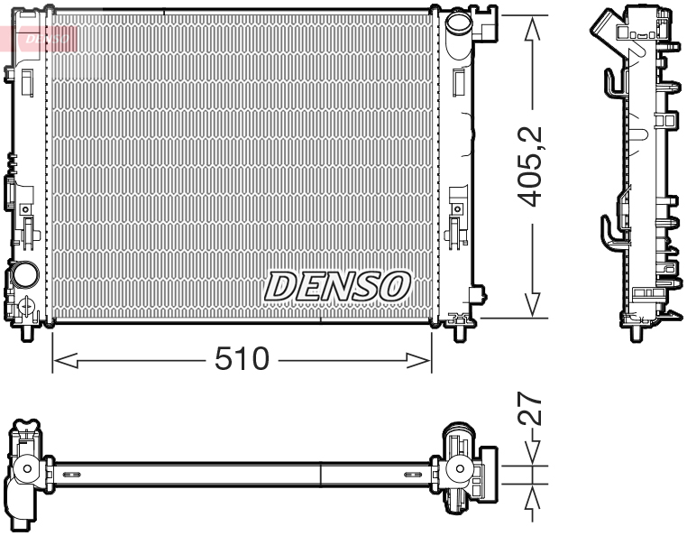 Chłodnica, układ chłodzenia silnika DENSO DRM46076