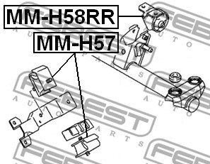 Poduszka silnika FEBEST MM-H57