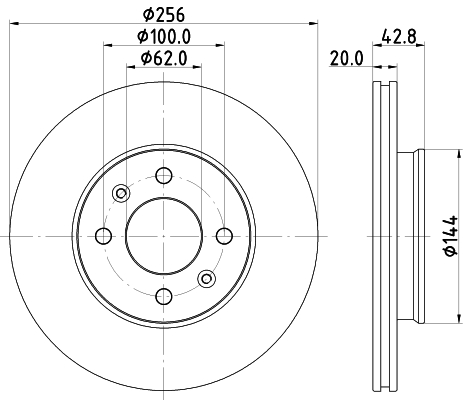Tarcza hamulcowa HELLA 8DD 355 130-001