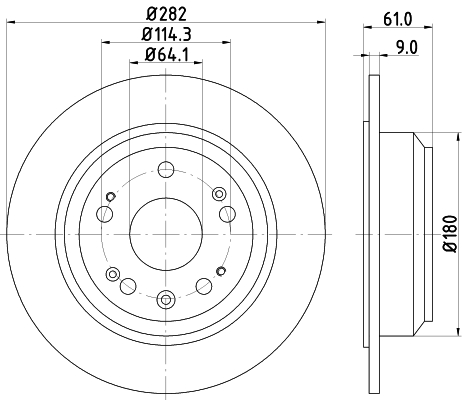 Tarcza hamulcowa HELLA PAGID 8DD 355 119-041