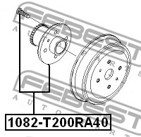 Piasta koła FEBEST 1082-T200RA40