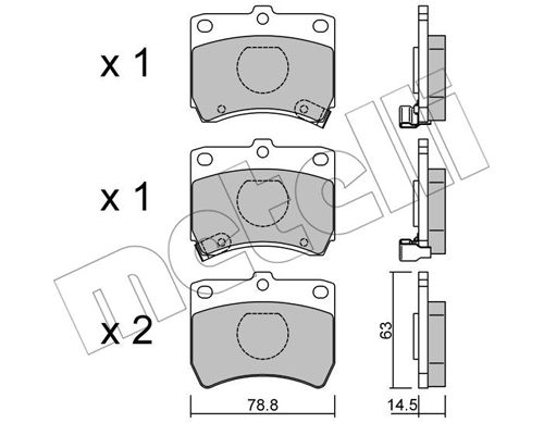 Klocki hamulcowe METELLI 22-0370-0
