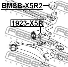 Guma stabilizatora FEBEST BMSB-X5R2