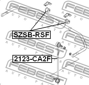 Guma stabilizatora FEBEST SZSB-RSF