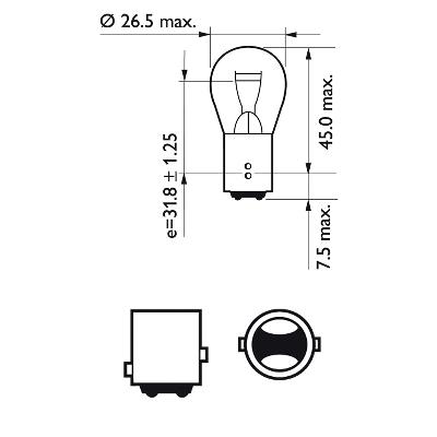 Żarówka kierunkowskazu PHILIPS 12499LLECOCP
