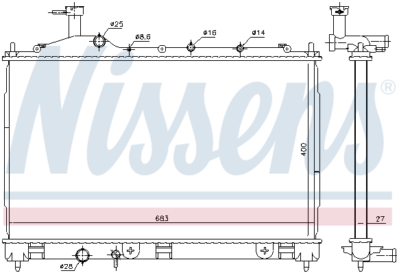 Chłodnica NISSENS 628987