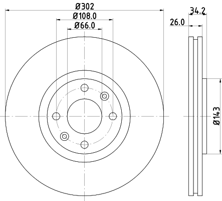 Tarcza hamulcowa HELLA 8DD 355 119-161