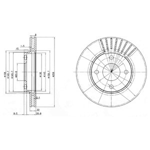 Tarcza hamulcowa DELPHI BG3359