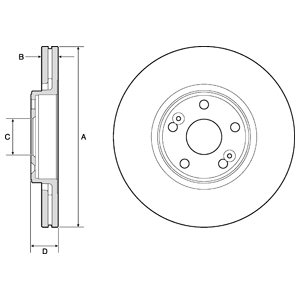 Tarcza hamulcowa DELPHI BG4746C