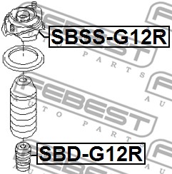 Dystans gumowy FEBEST SBD-G12R