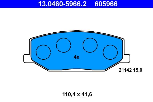 Klocki hamulcowe ATE 13.0460-5966.2