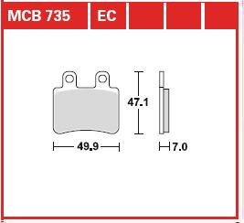 Klocki hamulcowe TRW MCB735EC