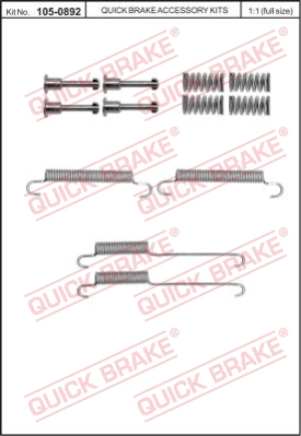 Zestaw montażowy szczęk hamulcowych QUICK BRAKE 105-0892