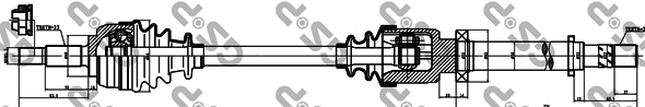 Półoś napędowa GSP 250372