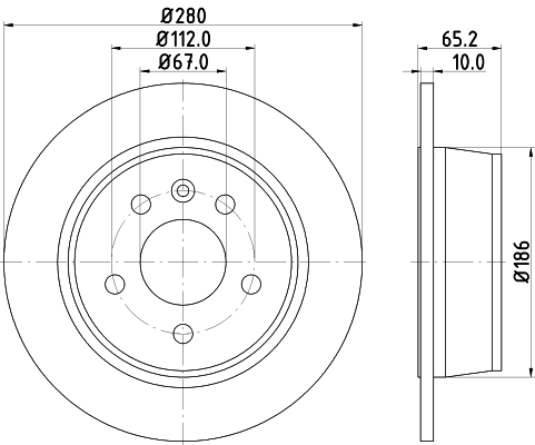 Tarcza hamulcowa HELLA PAGID 8DD 355 104-541