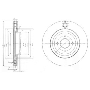 Tarcza hamulcowa DELPHI BG3852