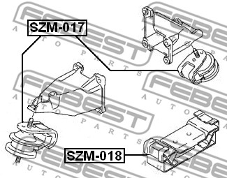 Poduszka silnika FEBEST SZM-017