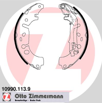 Szczęki hamulcowe ZIMMERMANN 10990.113.9