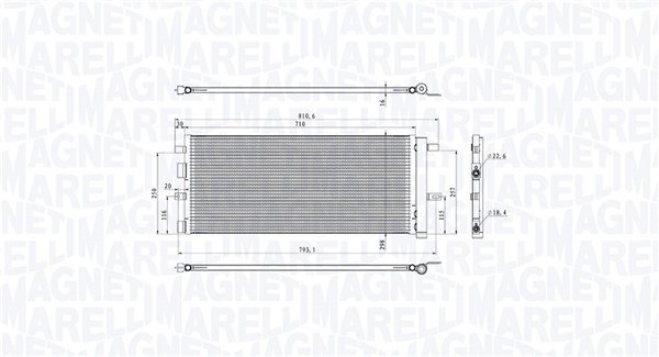 Skraplacz, klimatyzacja MAGNETI MARELLI 350203103900