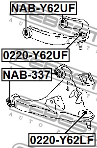 Tuleja wahacza FEBEST NAB-Y62UF