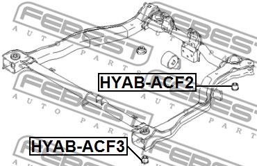 Łożyskowanie  korpusu osi FEBEST HYAB-ACF3