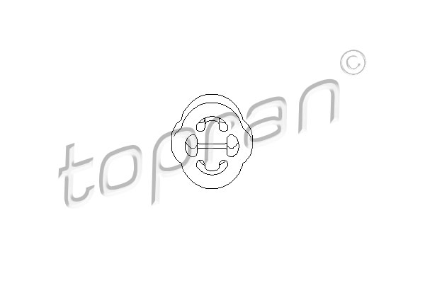 Wieszak ukladu wydechowego TOPRAN 104 183