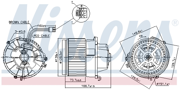 Wentylator wewnętrzny NISSENS 87599