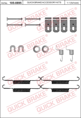 Zestaw montażowy szczęk hamulcowych QUICK BRAKE 105-0895