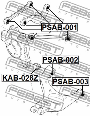 Tuleja wahacza FEBEST PSAB-001