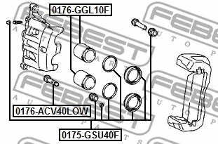 Tłoczek zacisku hamulcowego FEBEST 0176-GGL10F