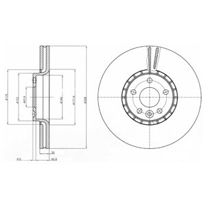 Tarcza hamulcowa DELPHI BG9085