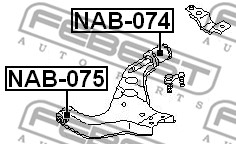 Tuleja wahacza FEBEST NAB-074