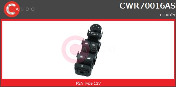 Przełącznik podnośnika szyby CASCO CWR70016AS