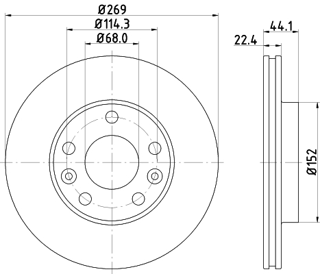 Tarcza hamulcowa HELLA 8DD 355 122-431