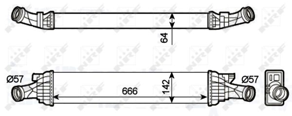 Chłodnica powietrza intercooler NRF 30289