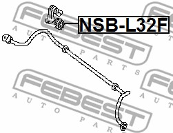 Guma stabilizatora FEBEST NSB-L32F