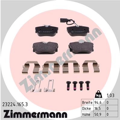 Klocki hamulcowe ZIMMERMANN 23224.165.3