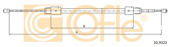 Linka hamulca ręcznego COFLE 10.9323