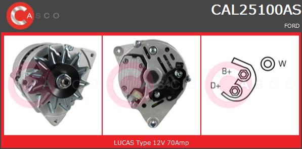 Alternator CASCO CAL25100AS