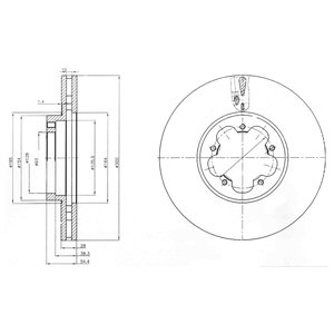 Tarcza hamulcowa DELPHI BG4006