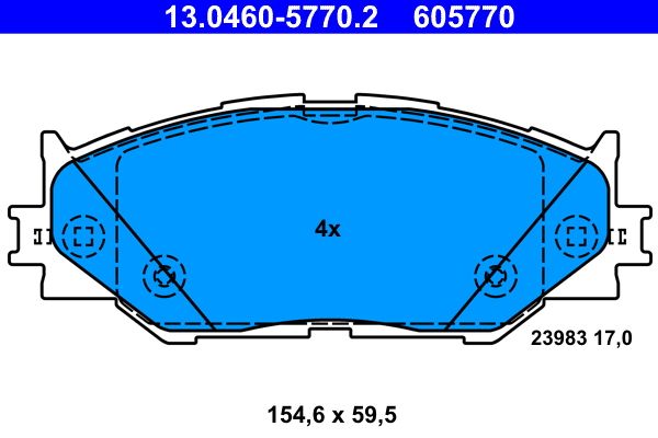 Klocki hamulcowe ATE 13.0460-5770.2