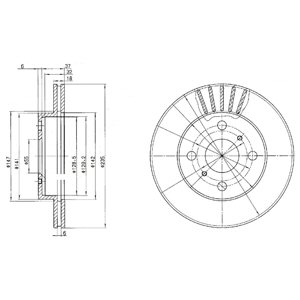 Tarcza hamulcowa DELPHI BG3519